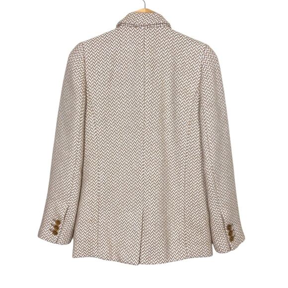 Anine Bing Fishbone Blazer in Tan and Cream Size XS - Picture 5 of 10